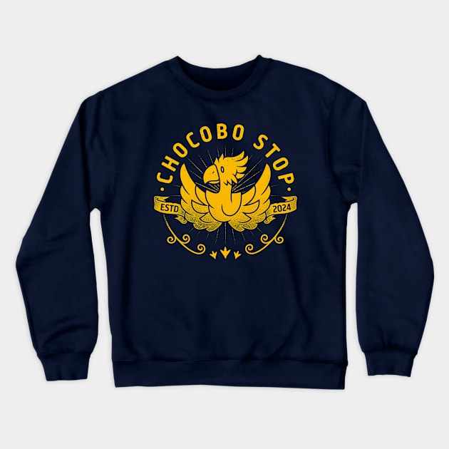 Chocobo Stop Crewneck Sweatshirt by Alundrart